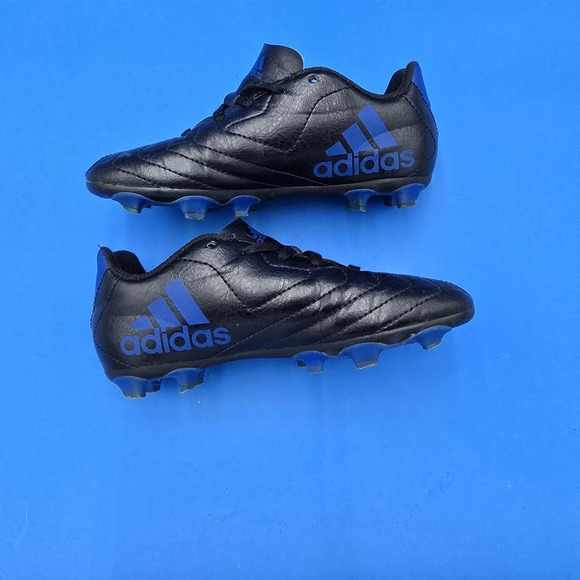 Adidas Boy's Goletto Vii FG J Black/Royal Soccer‎ Shoes FV2894 Size 13K - Picture 6 of 9